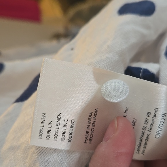 Maeve Navy & White Polka Dot Blouse, 3x - Picture 6 of 6